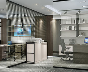 Office + wood interiores