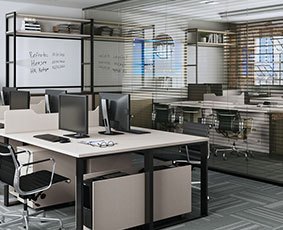 Office + wood interiores