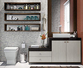 Banheiro + wood interiores